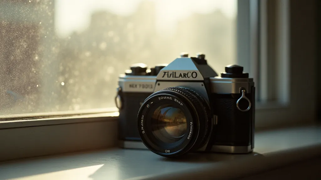 Film camera on windowsill