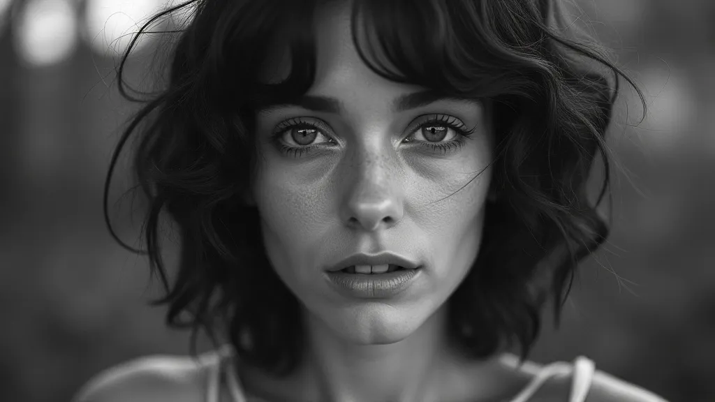 Portrait taken with a vintage lens